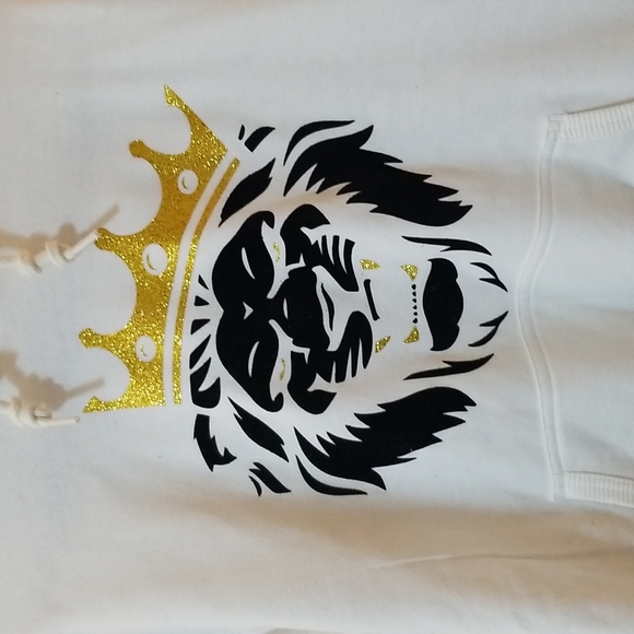SBC Black & Gold Lion White Hoodie - Picture 4 of 5
